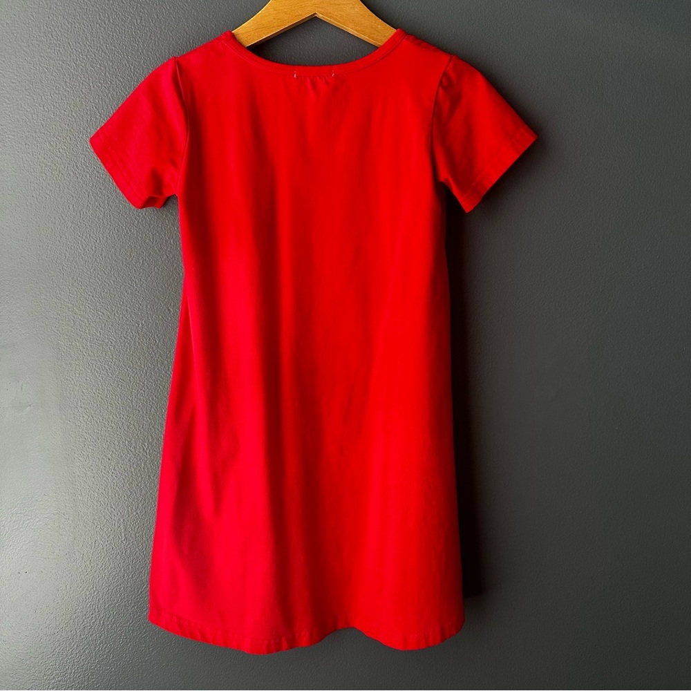❤️ ARSHINER girls dress red short sleeve dress size 120 size 6 size 7 youth - Picture 2 of 6